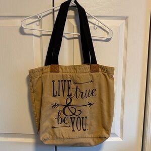 Thirty-One Tan and Black Tote Bag